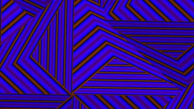 striped kaleidoscope. abstract background with moving stripes. 