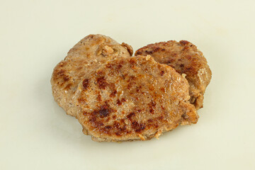 Homemade roasted cutlet minced meat