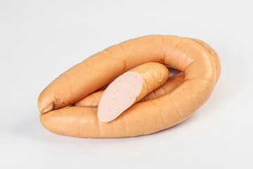 Natural meat sausages with minced meat