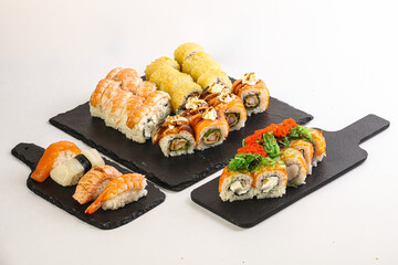 Japanese sushi and roll set