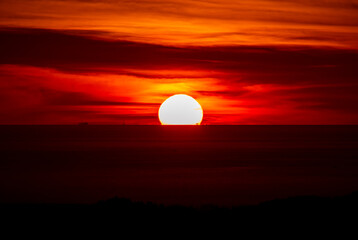 Sunset over the sea