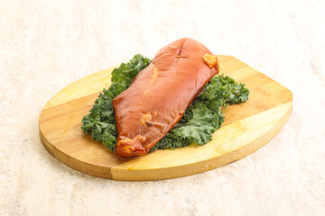 Smoked chicken breast for snack