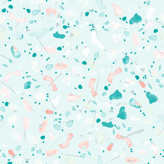 Terrazzo Texture Vector. Flooring Seamless Pattern