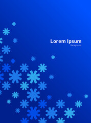 brochure cover design with snowflakes