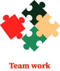 Puzzle (Team work concept) vector 