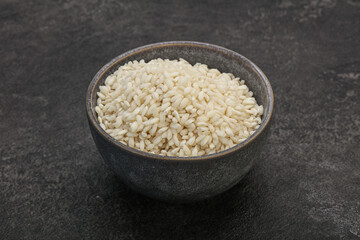 Raw arborio rice for Risotto