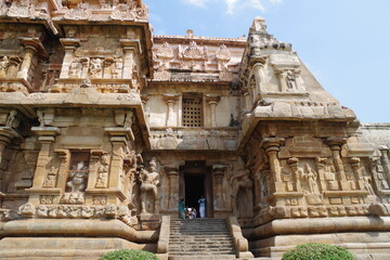 Obraz premium インドの世界遺産 大チョーラ朝寺院群 ガンガイコンダチョーラプラムのブリハディーシュワラ寺院