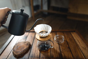 dripping coffee and slow coffee at home