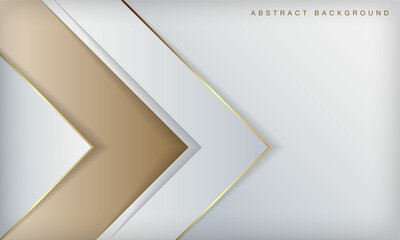 Abstract white and gold luxury background.