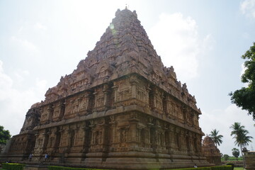 Fototapeta na wymiar インドの世界遺産　大チョーラ朝寺院群　ガンガイコンダチョーラプラムのブリハディーシュワラ寺院