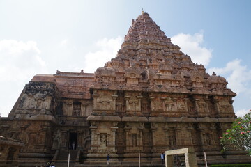 Fototapeta premium インドの世界遺産 大チョーラ朝寺院群 ガンガイコンダチョーラプラムのブリハディーシュワラ寺院