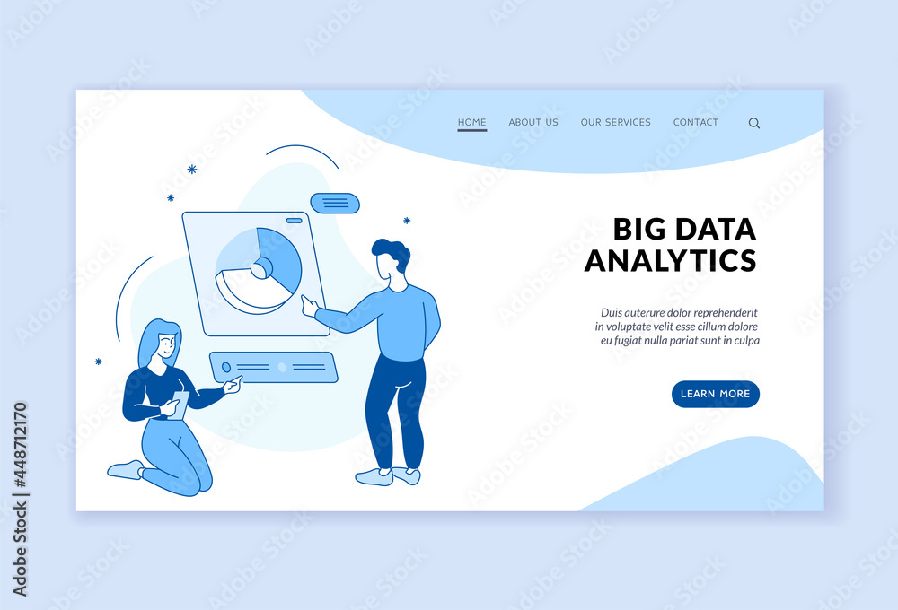 Poster big web data analytics. digital information infographics with optimization. managers research search
