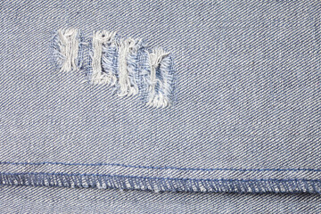 Blue torn denim jeans texture - 448713525
