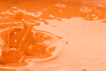 Close up of beverage splash