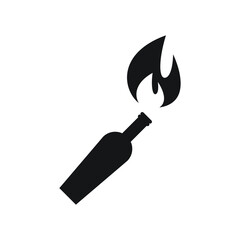Molotov cocktail icon design vector illustration