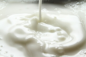 Fototapeta na wymiar Milk or lotion splash