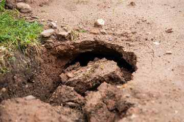 Leachate and mud. Weather conditions and dangerous situations