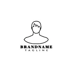 avatar logo portrait design template vector illustration