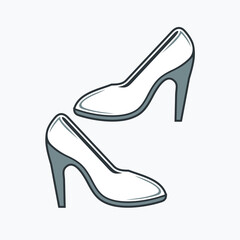 illustration of a pair of woman shoes