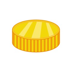 Gold coin icon. Vector illustration.