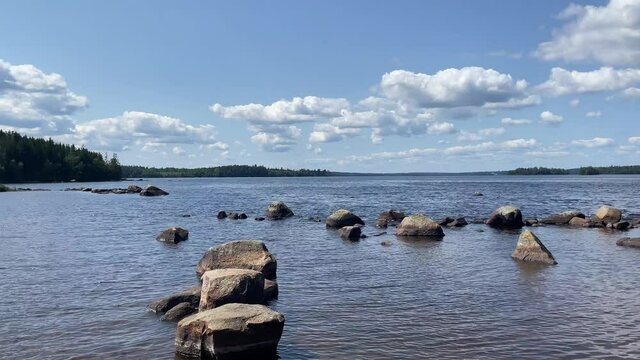 lake innaren near växjö in sweden