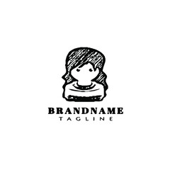 cute avatar logo icon design template vector illustration