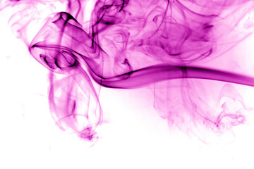 Obraz na płótnie Canvas Purple smoke on white background.