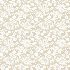lace with zinnas beige