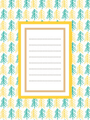 北欧木の模様お手紙フレーム