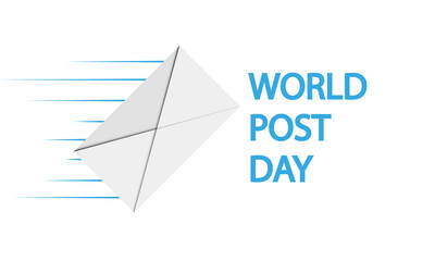 Letter for world mail day, vector art illustration.