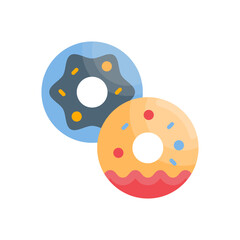 Sweet donut vector flat icon style illustration. EPS 10 File