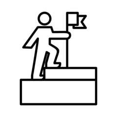 Leadership Vector Line Icon Design