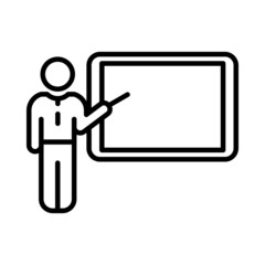 Presentation Vector Line Icon Design