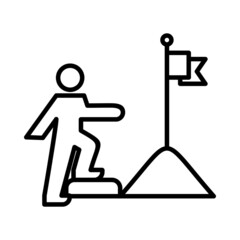 Goal Vector Line Icon Design