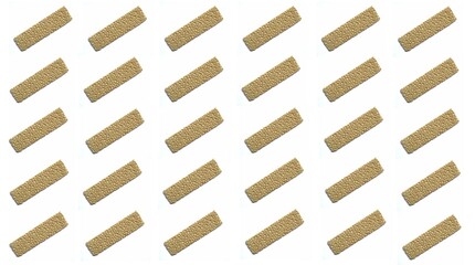 Rye bread slices on a white background. The pattern. Background for banners and designs. Wallpapers and textures. Abstraction