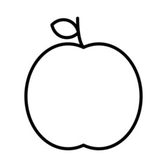 Apple Vector Line Icon Design