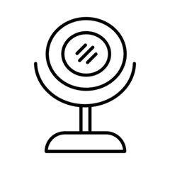 Hand Mirror Vector Line Icon Design