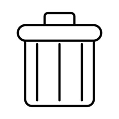 Trash Bin Vector Line Icon Design