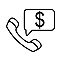 Telesales icons Vector Line Icon Design