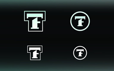 Initials FT or TF logo with a bright color is suitable for E sports teams and others