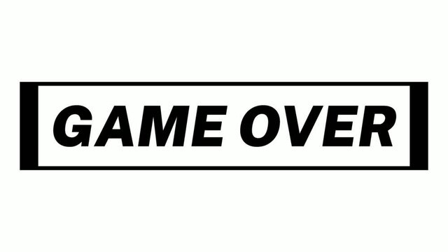 Game Over Animated HD 4K - You lose