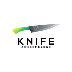 Knife logo colorful gradient