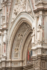 Fototapeta na wymiar Exterior detail of Il Duomo cathedral, Florence