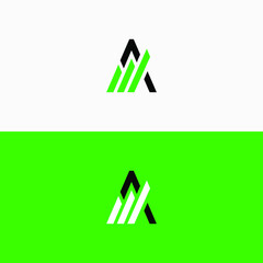 Unique modern geometric creative elegant letter A logo template. Vector icon.