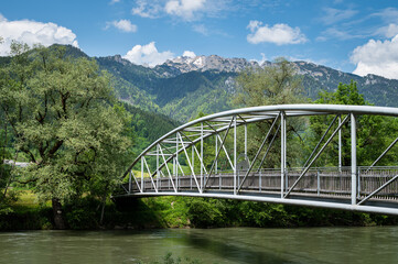 Small bridge across river Enns near Admont