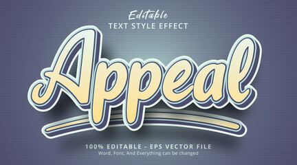 Appeal text effect, editable text effect