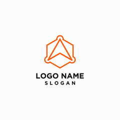 Fototapeta premium Logo - technology, tech, arrow icon and symbol