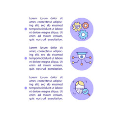 Face recognition concept line icons with text. PPT page vector template with copy space. Brochure, magazine, newsletter design element. Automatically identifying people linear illustrations on white