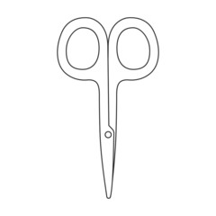 Scissor vector icon.Outline vector icon isolated on white background scissor.