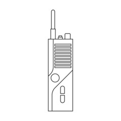 Walkie talkie vector icon.Outline vector icon isolated on white background walkie talkie.